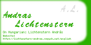 andras lichtenstern business card
